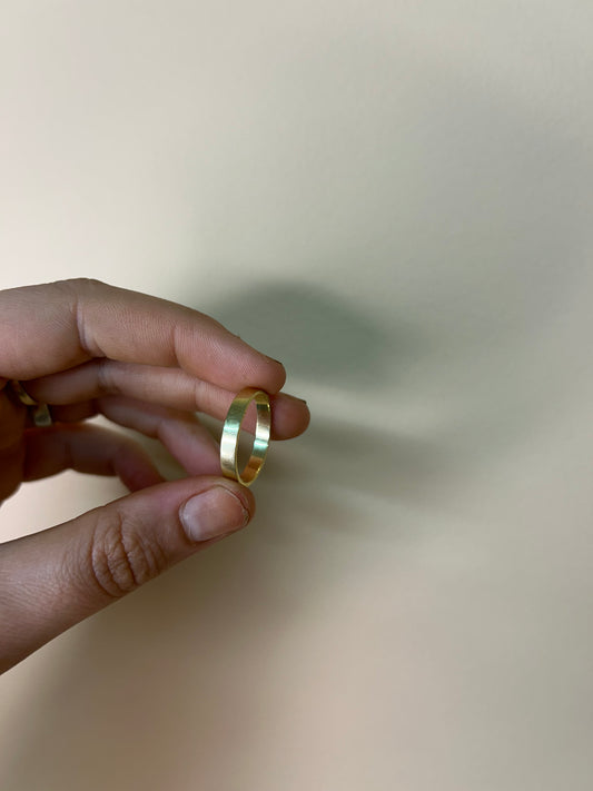 18k Solid 4mm Gold ring
