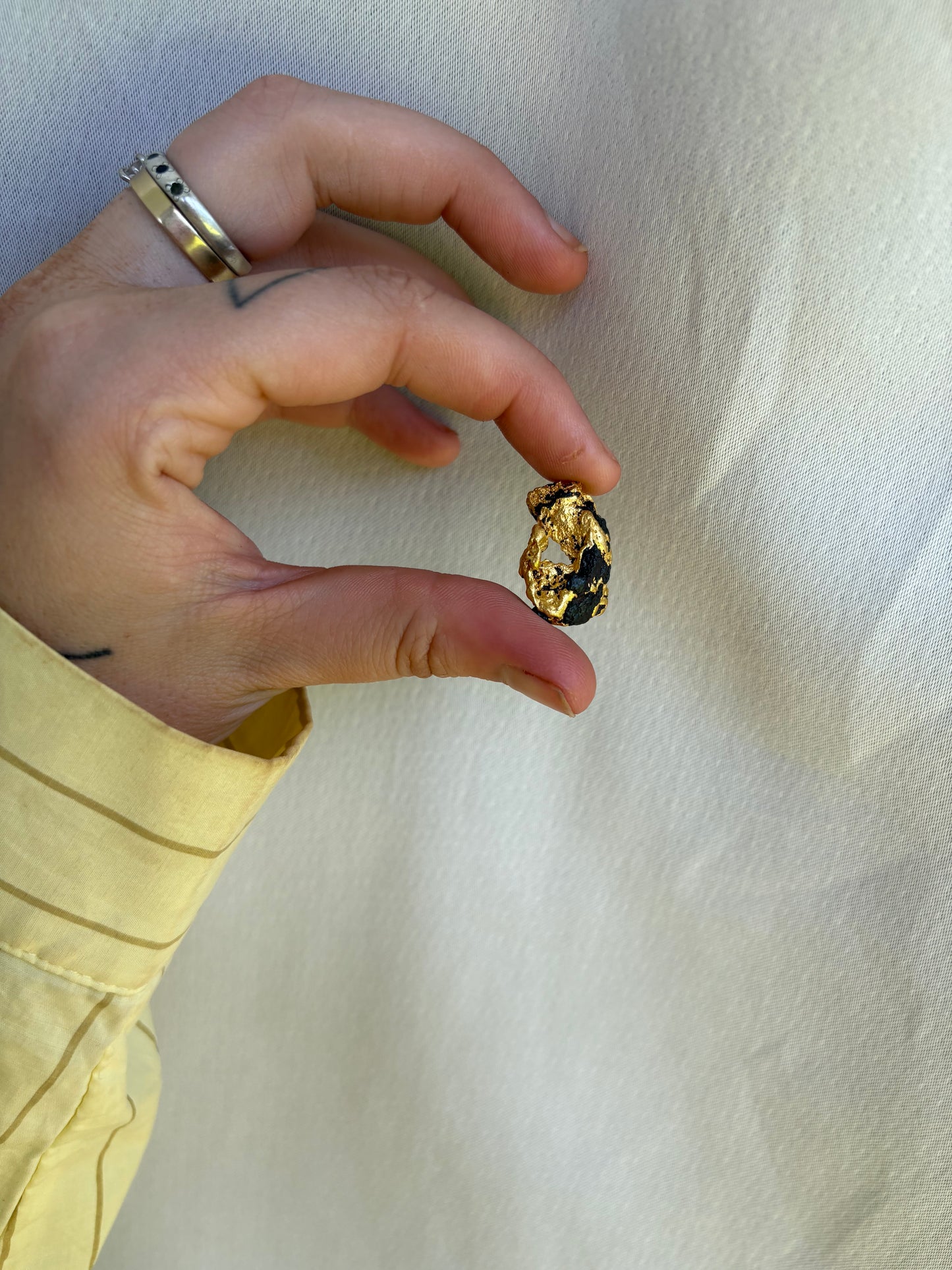 9 gram Natural Gold Nugget - Salt and Pepper