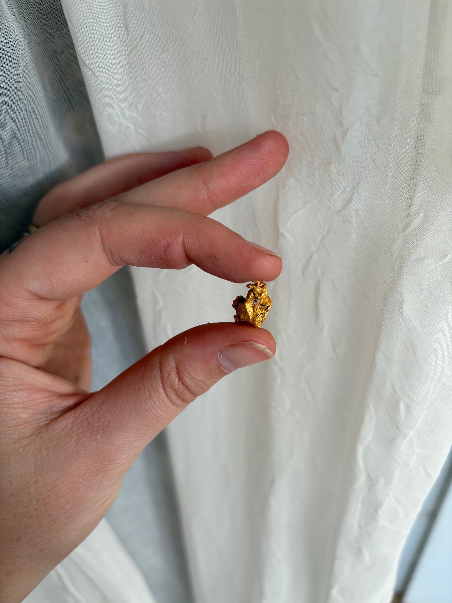 3.7 Gram Natural Gold Nugget - inverted crystals