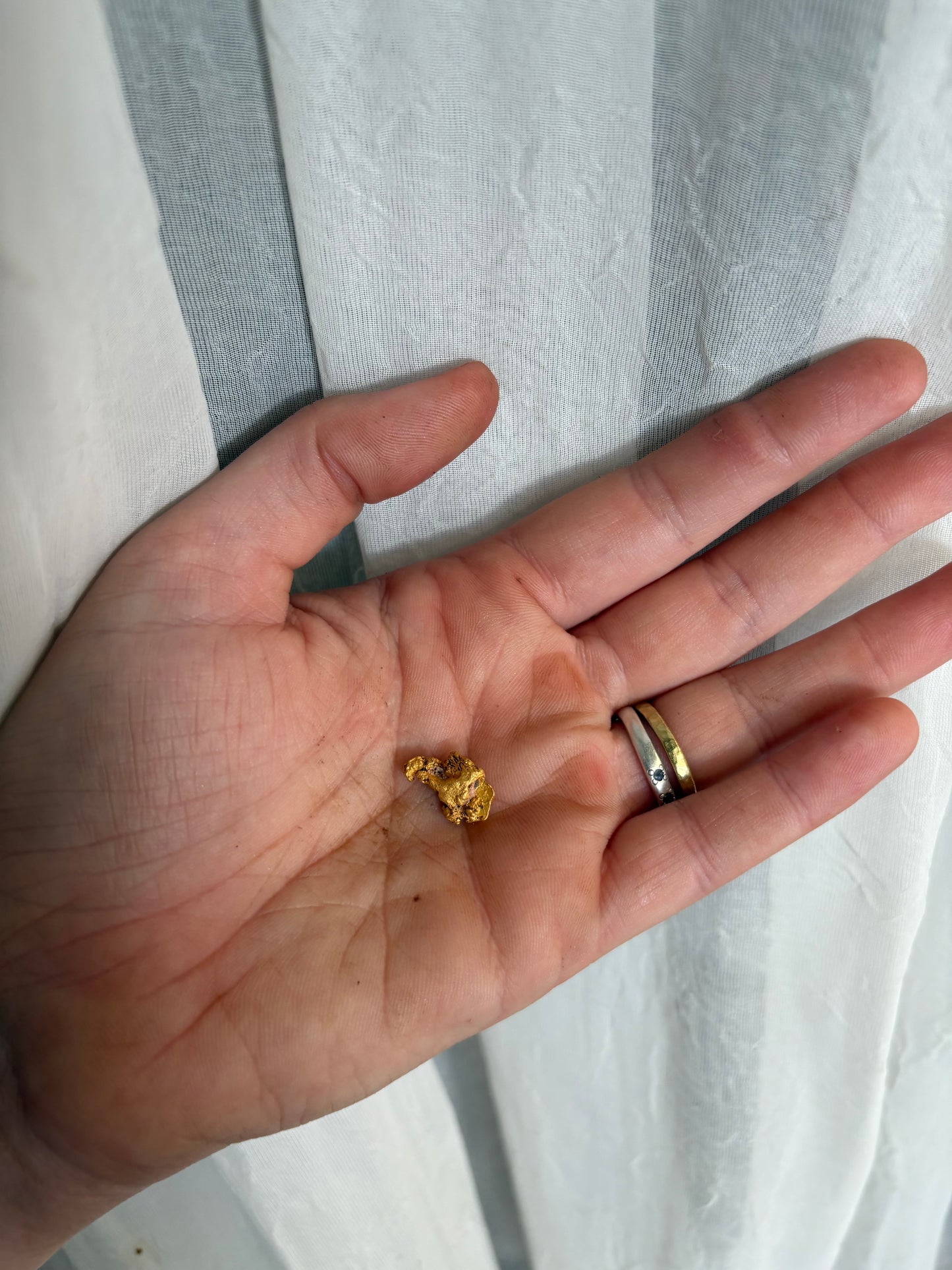3.7 Gram Natural Gold Nugget - inverted crystals