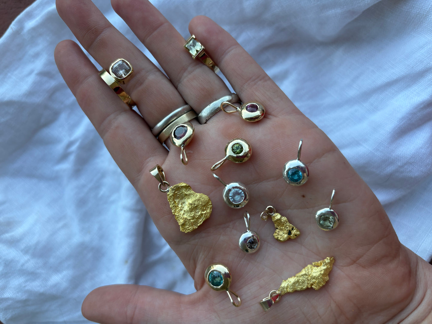 Desert Droplet - Silver and Apatite