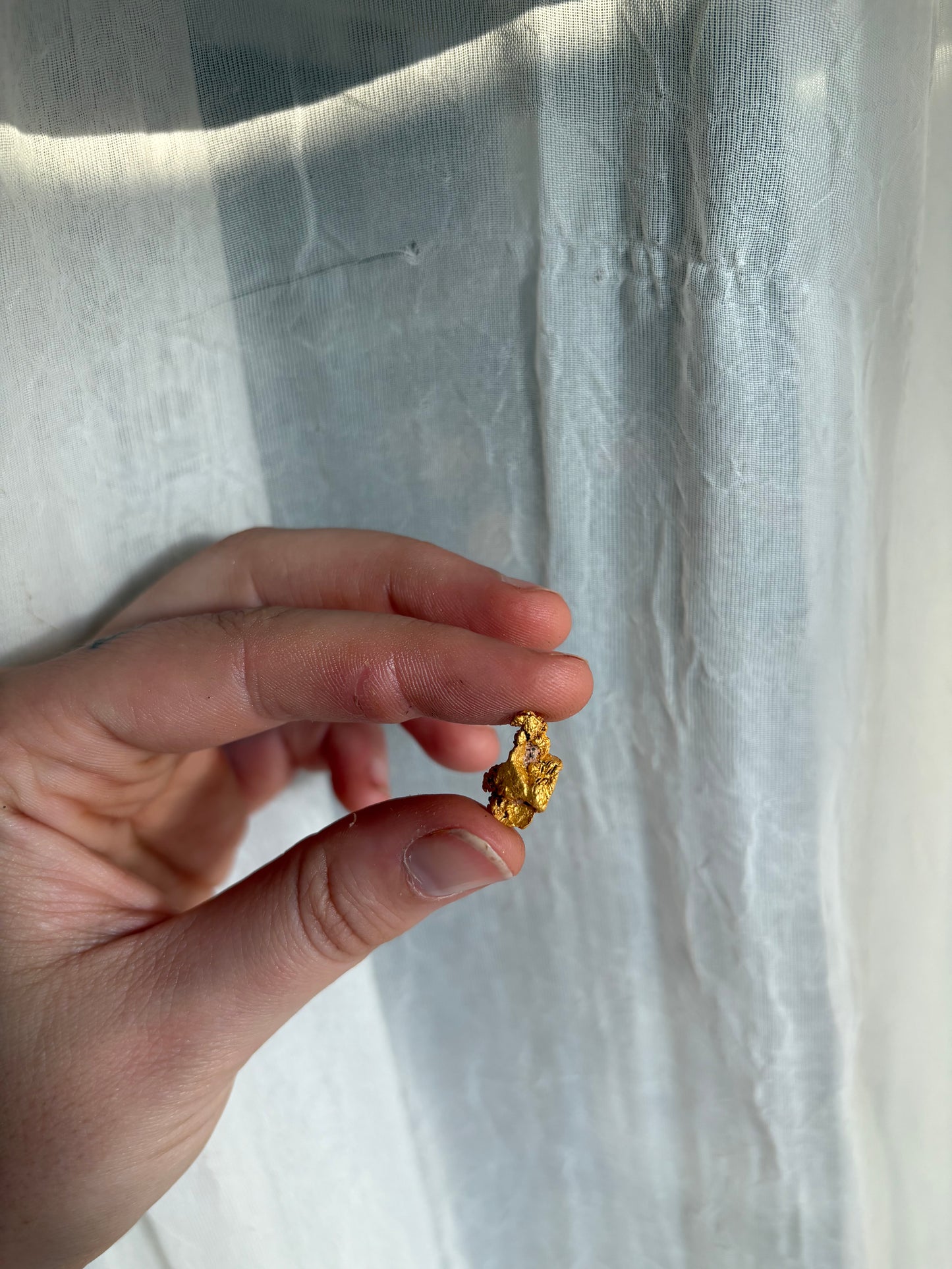 3.7 Gram Natural Gold Nugget - inverted crystals