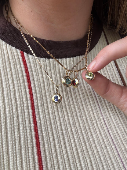 Desert Droplet - Gold and Garnet