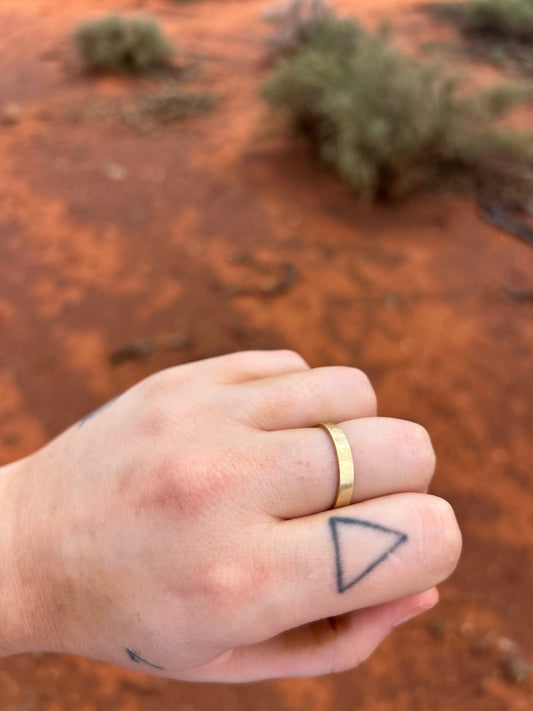 18k Solid 4mm Gold ring