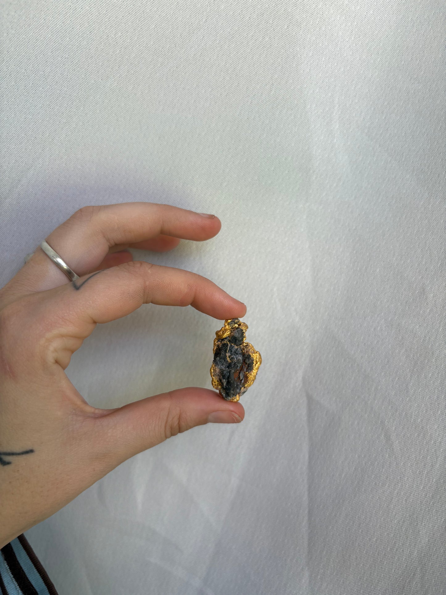 13 Gram Natural Gold Nugget - BLUE QUARTZ