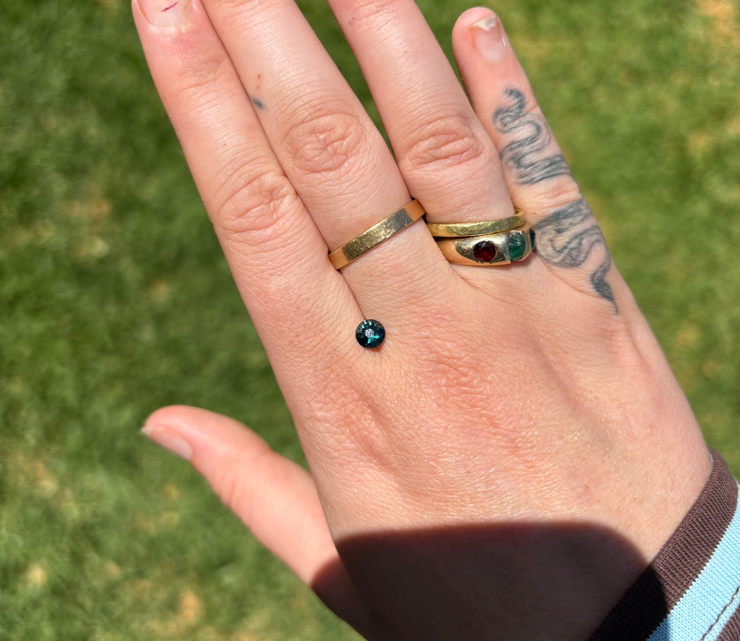 0.75ct Australia Parti Sapphire - Dark Blue/Green