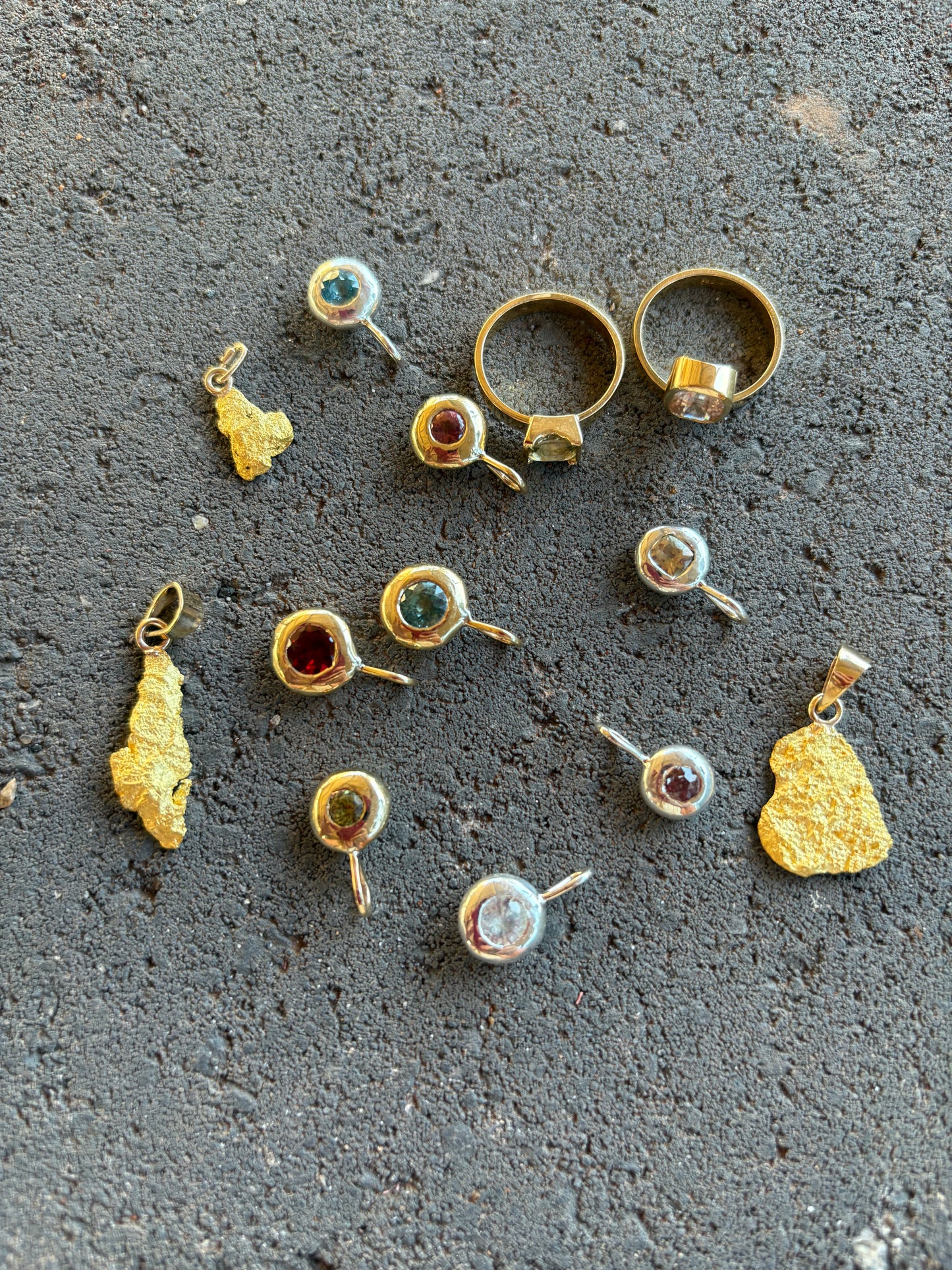 Desert Droplet - Gold and Peridot