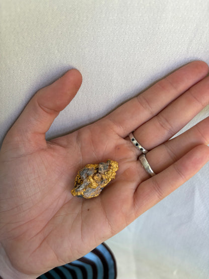 13 Gram Natural Gold Nugget - BLUE QUARTZ