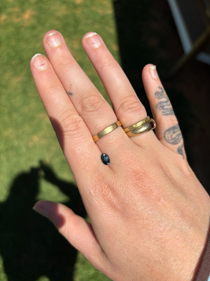 0.95ct Australian Parti Sapphire - Slightly Golden and Moderately Teal Blue