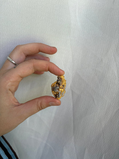 13 Gram Natural Gold Nugget - BLUE QUARTZ