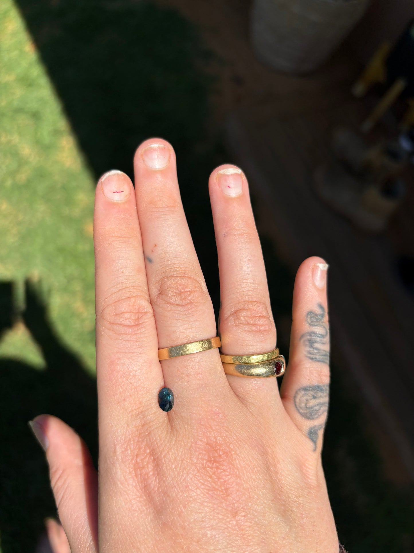 0.95ct Australian Parti Sapphire - Slightly Golden and Moderately Teal Blue