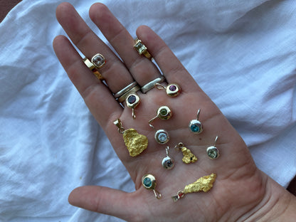 Desert Droplet - Gold and Peridot