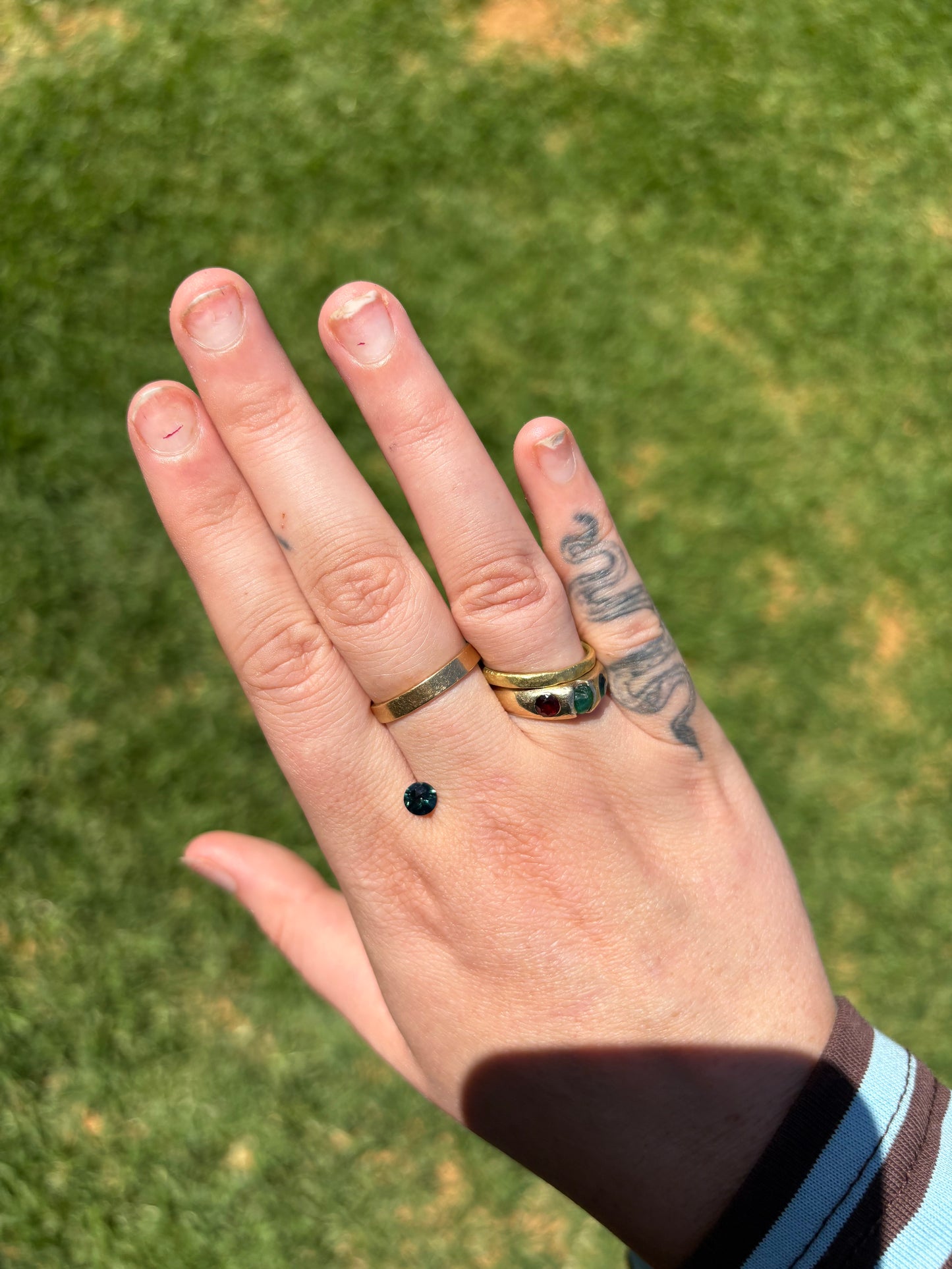 0.75ct Australia Parti Sapphire - Dark Blue/Green