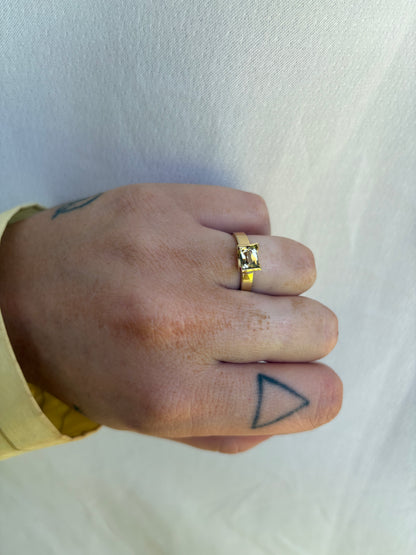 Golden West Ring - Champagne Yellow Zircon