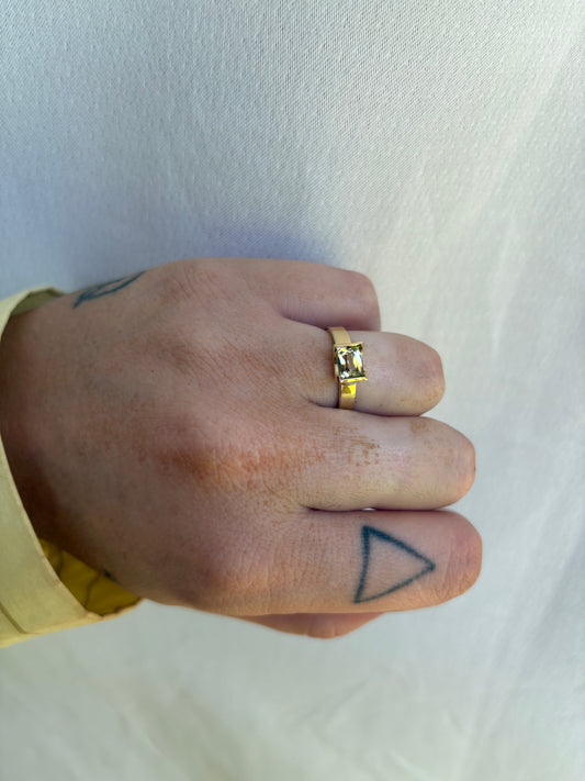 Golden West Ring - Champagne Yellow Zircon