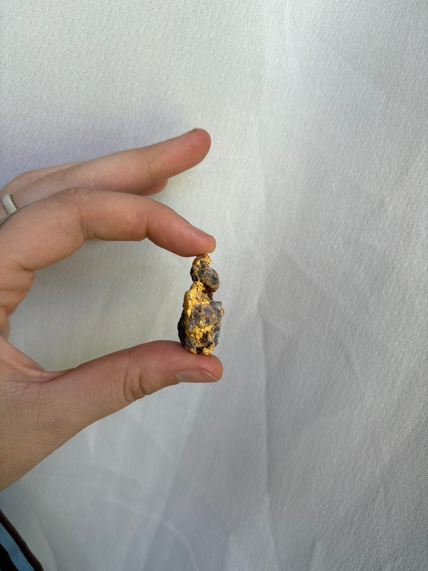 13 Gram Natural Gold Nugget - BLUE QUARTZ