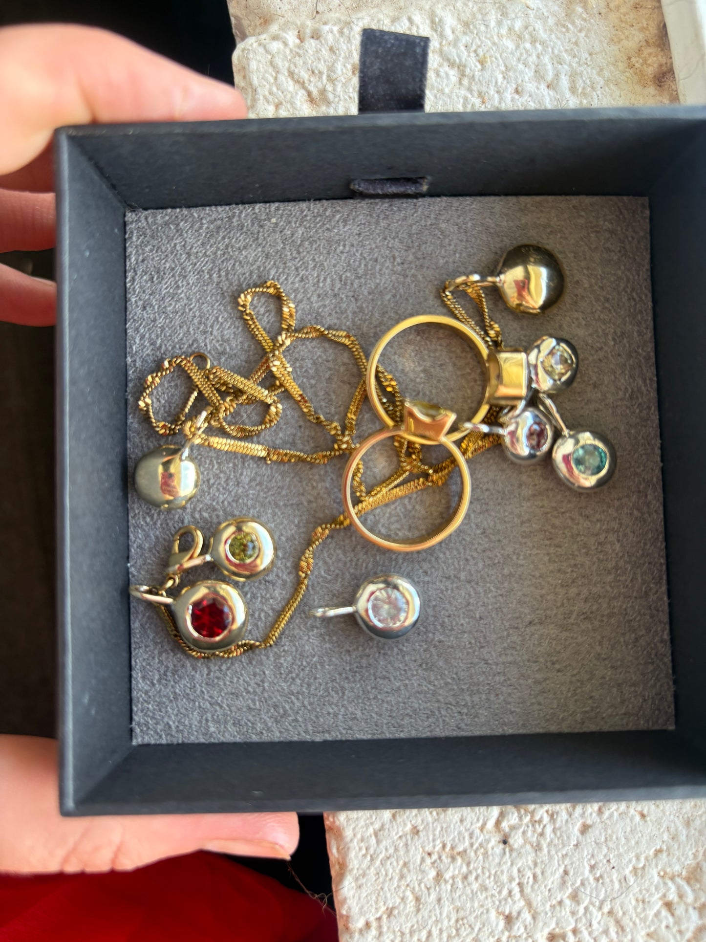 Desert Droplet - Gold and Peridot