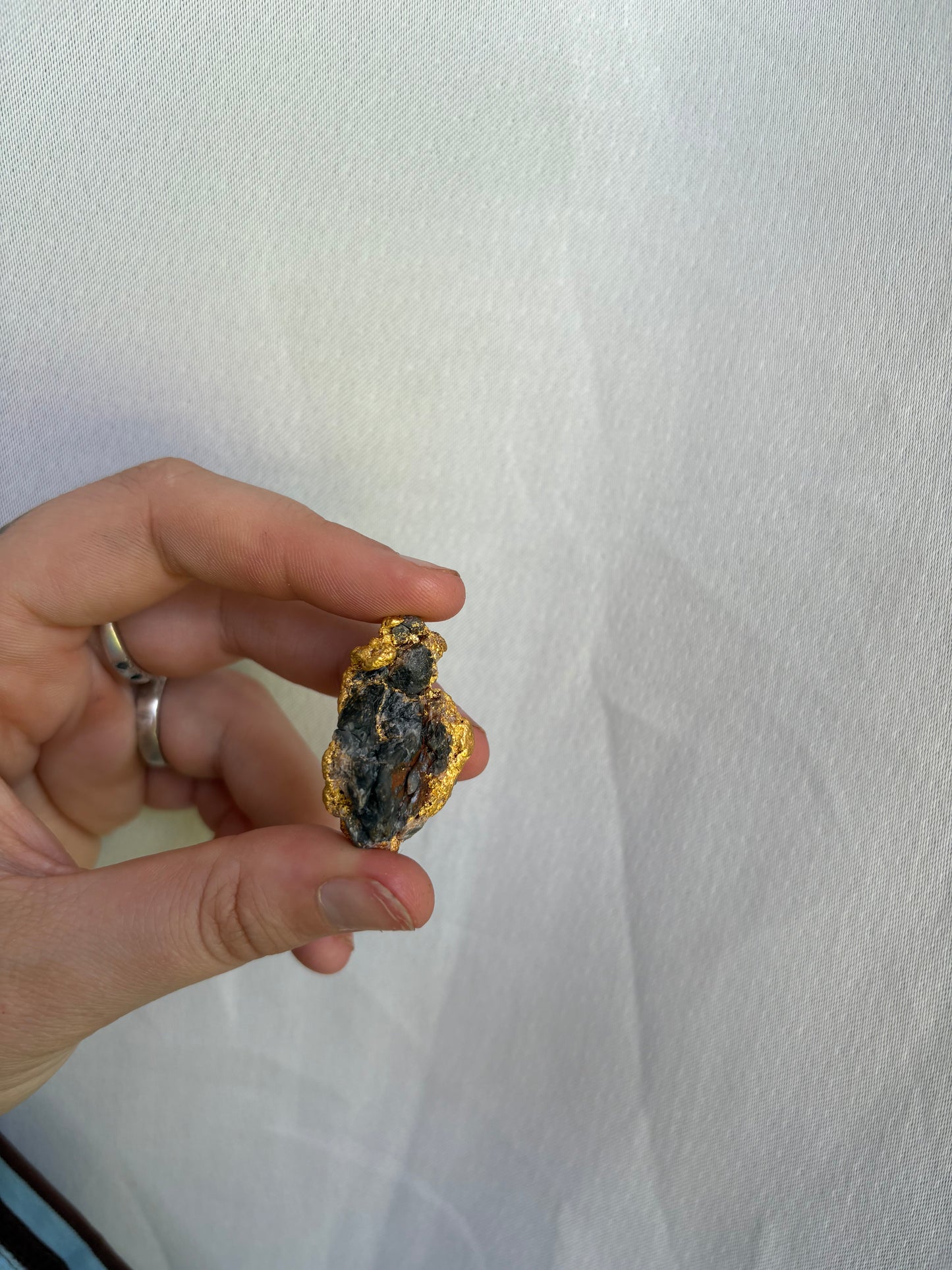 13 Gram Natural Gold Nugget - BLUE QUARTZ