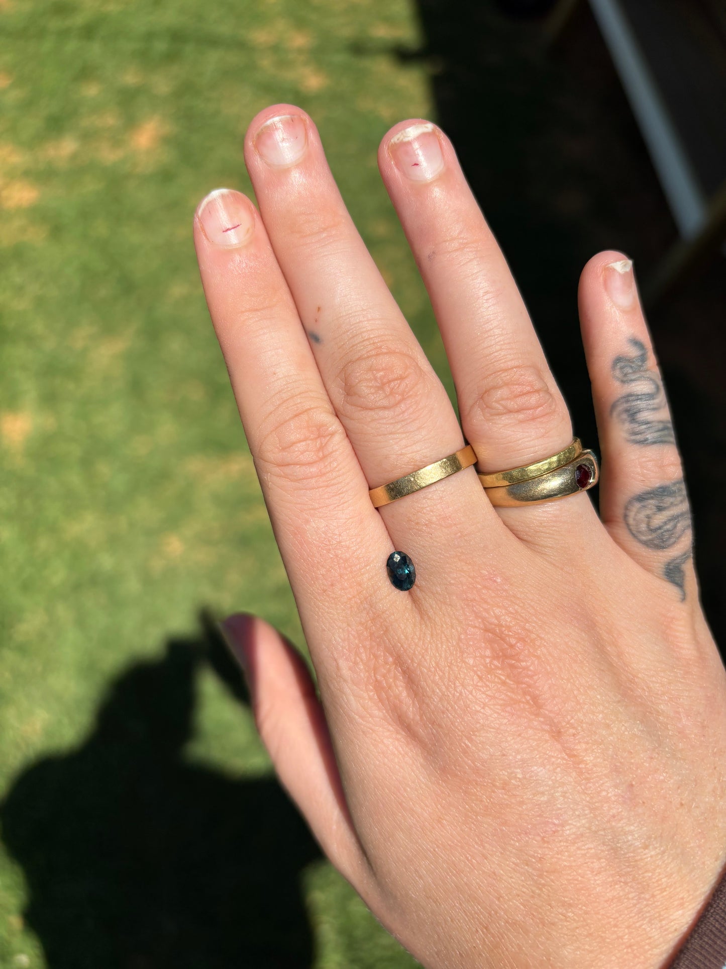 0.95ct Australian Parti Sapphire - Slightly Golden and Moderately Teal Blue