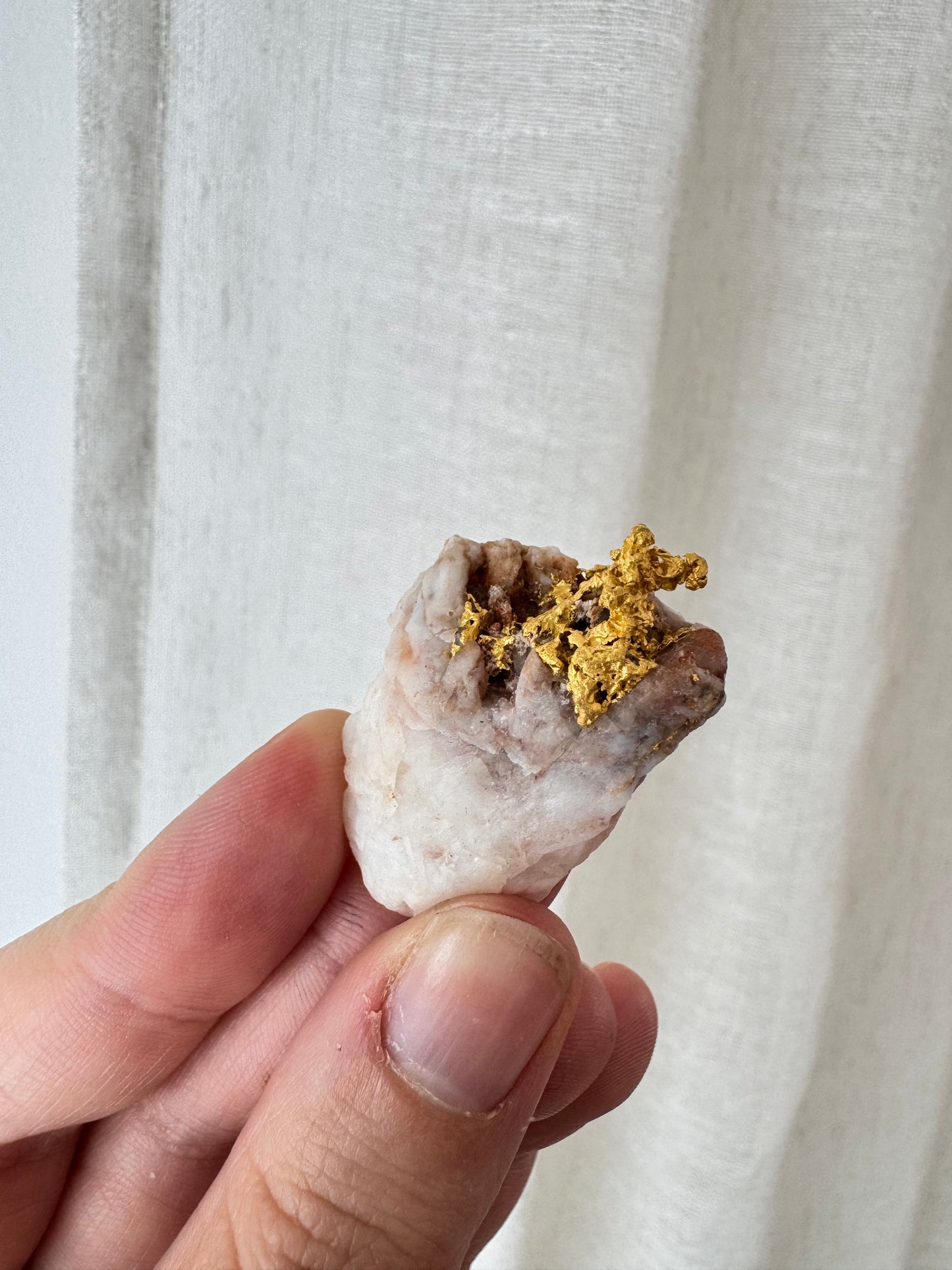 6 gram Natural Gold and Quartz Specimen - August Drop